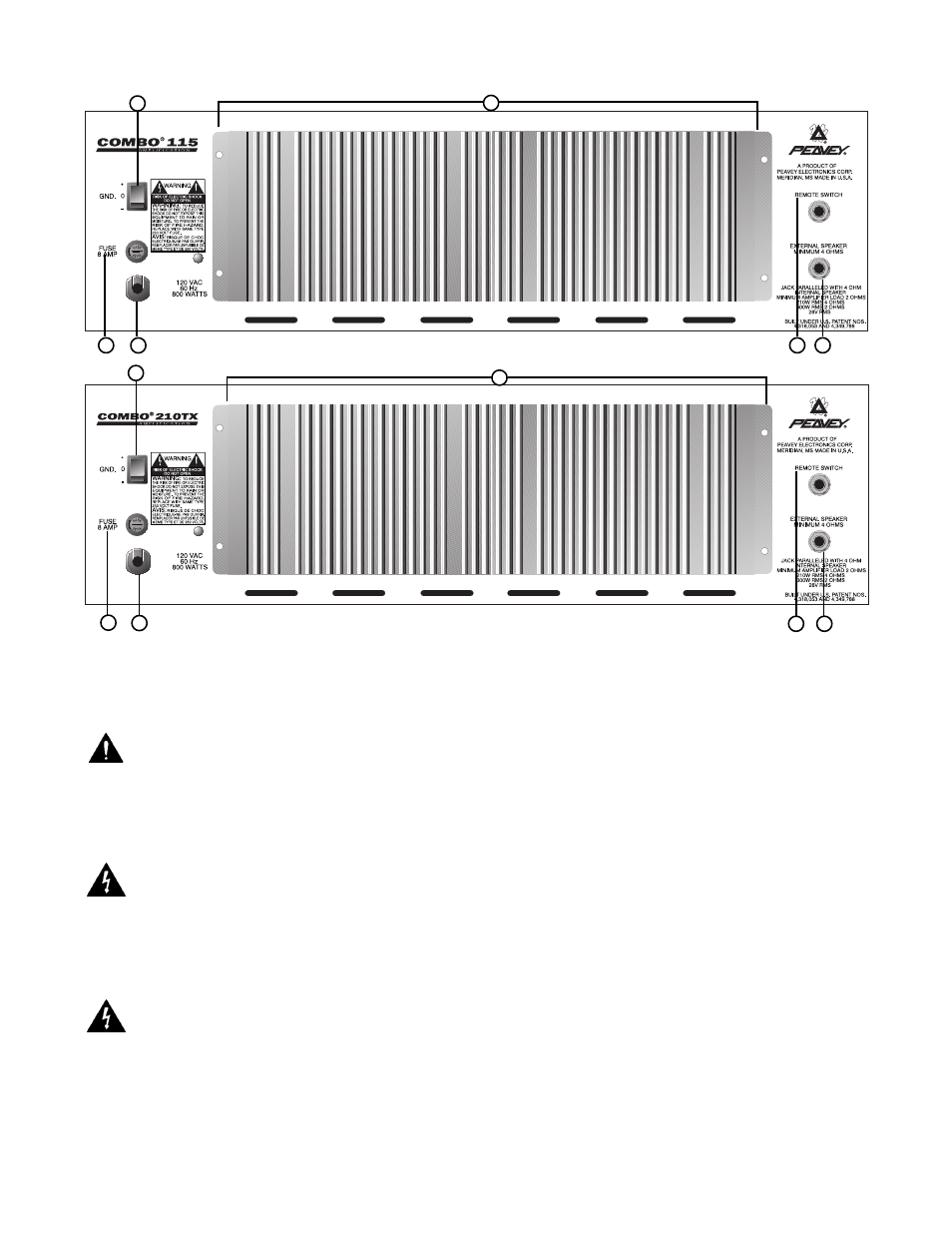 Peavey Combo 7/9780300698 User Manual | Page 6 / 24