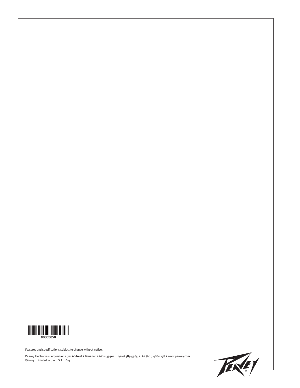 Peavey TLS-4X User Manual | Page 4 / 4