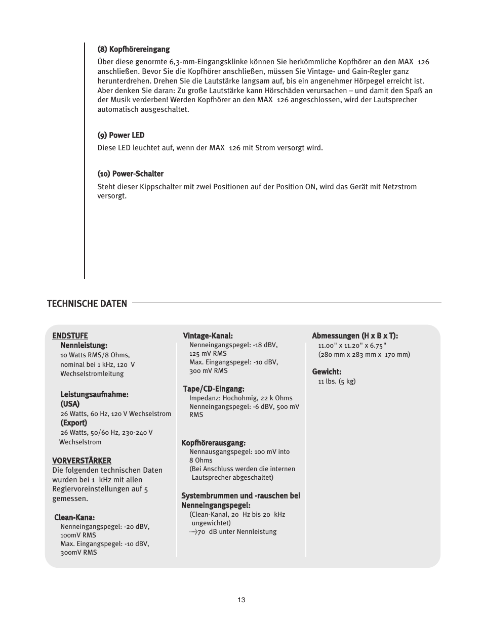 Peavey 126 User Manual | Page 13 / 24