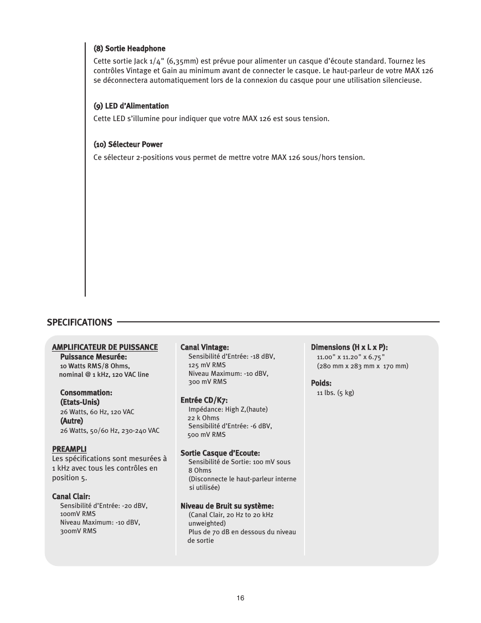 Peavey 126 User Manual | Page 16 / 24