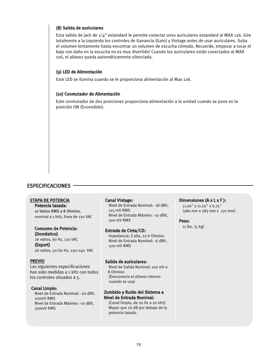 Peavey 126 User Manual | Page 19 / 24