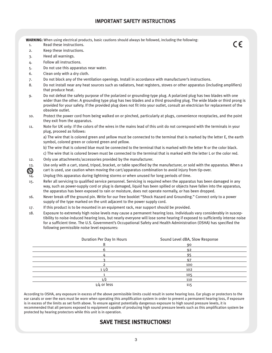 Peavey 126 User Manual | Page 3 / 24