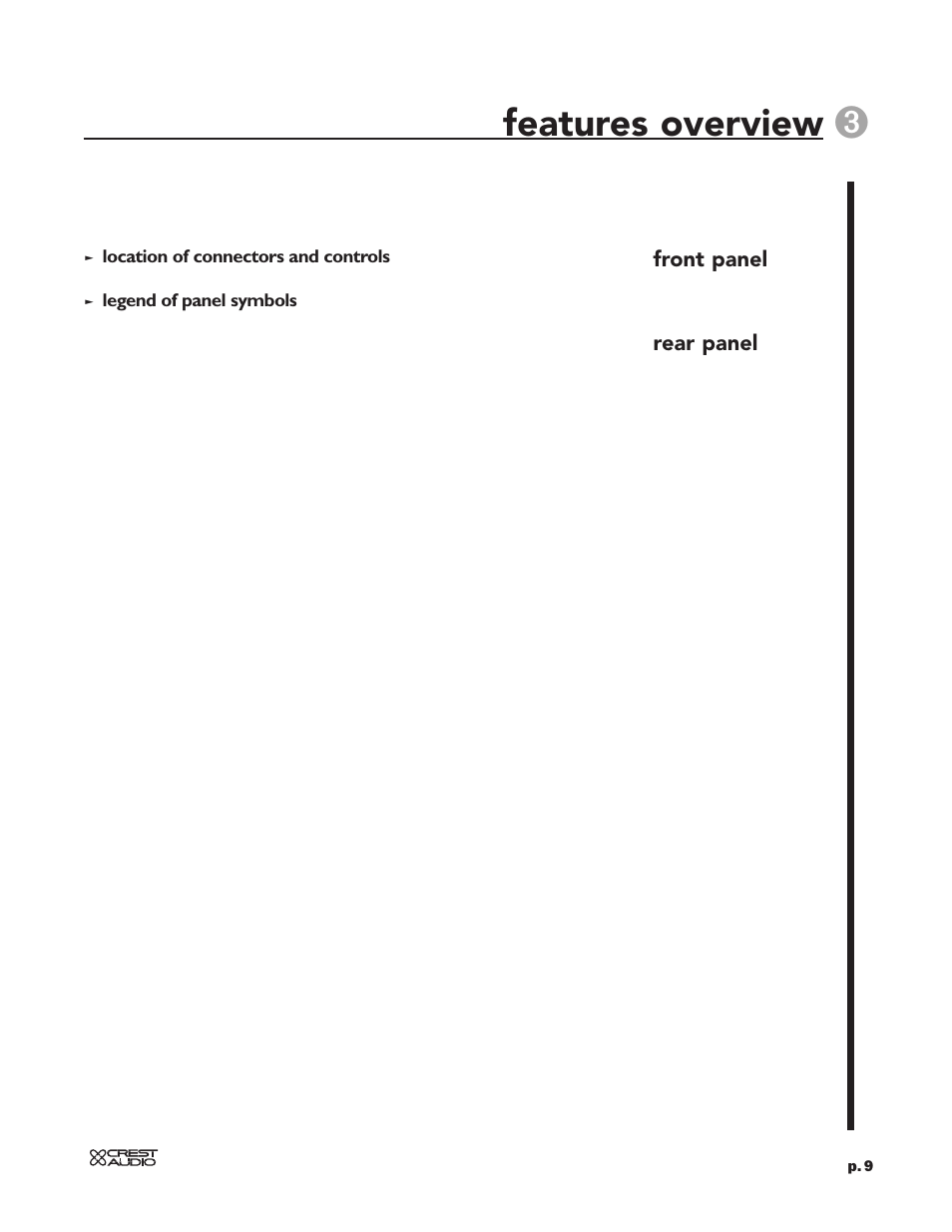 Features overview | Peavey LT Series User Manual | Page 11 / 34