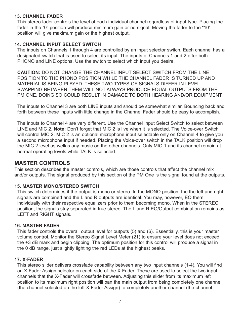 Peavey PM 1 User Manual | Page 7 / 16