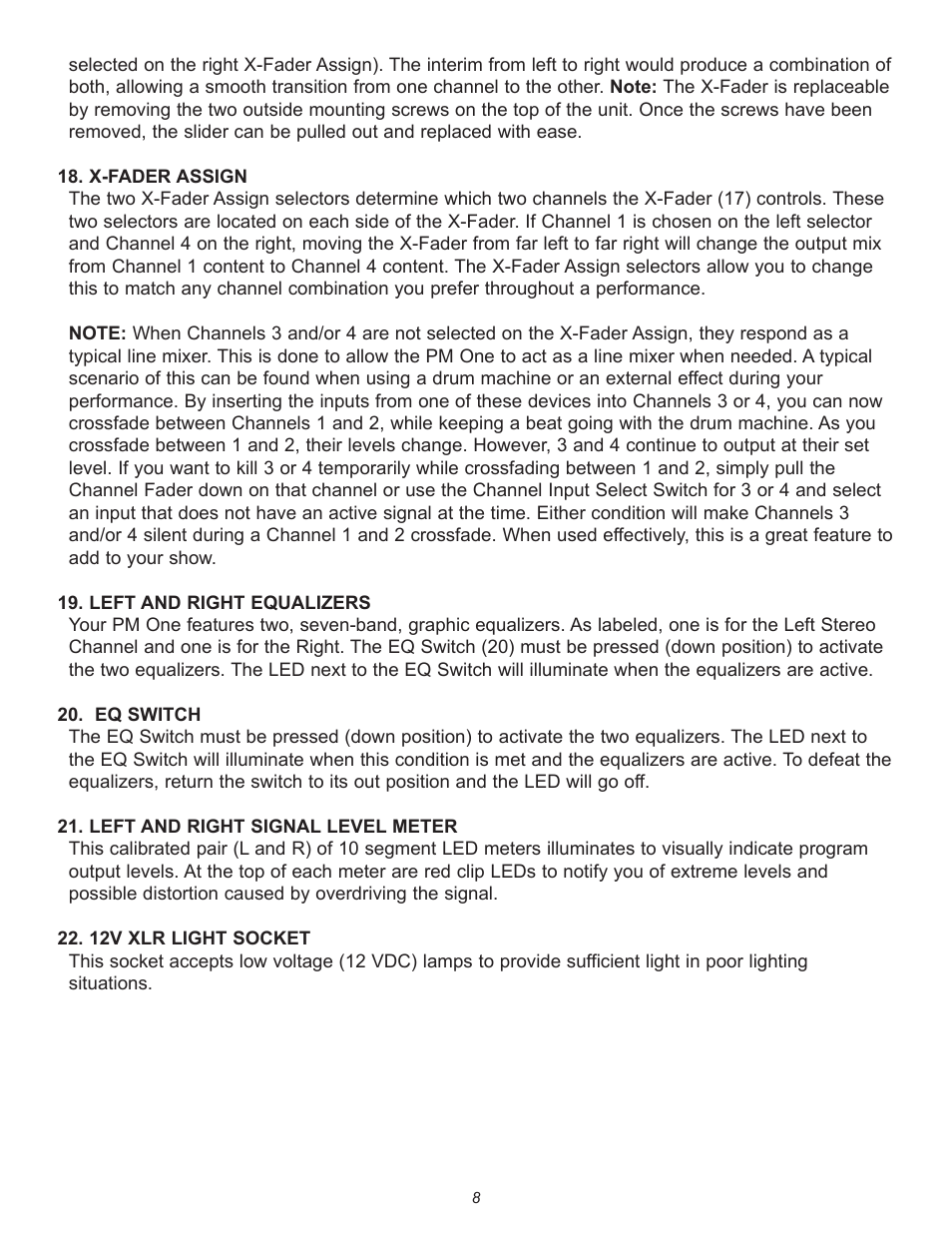 Peavey PM 1 User Manual | Page 8 / 16
