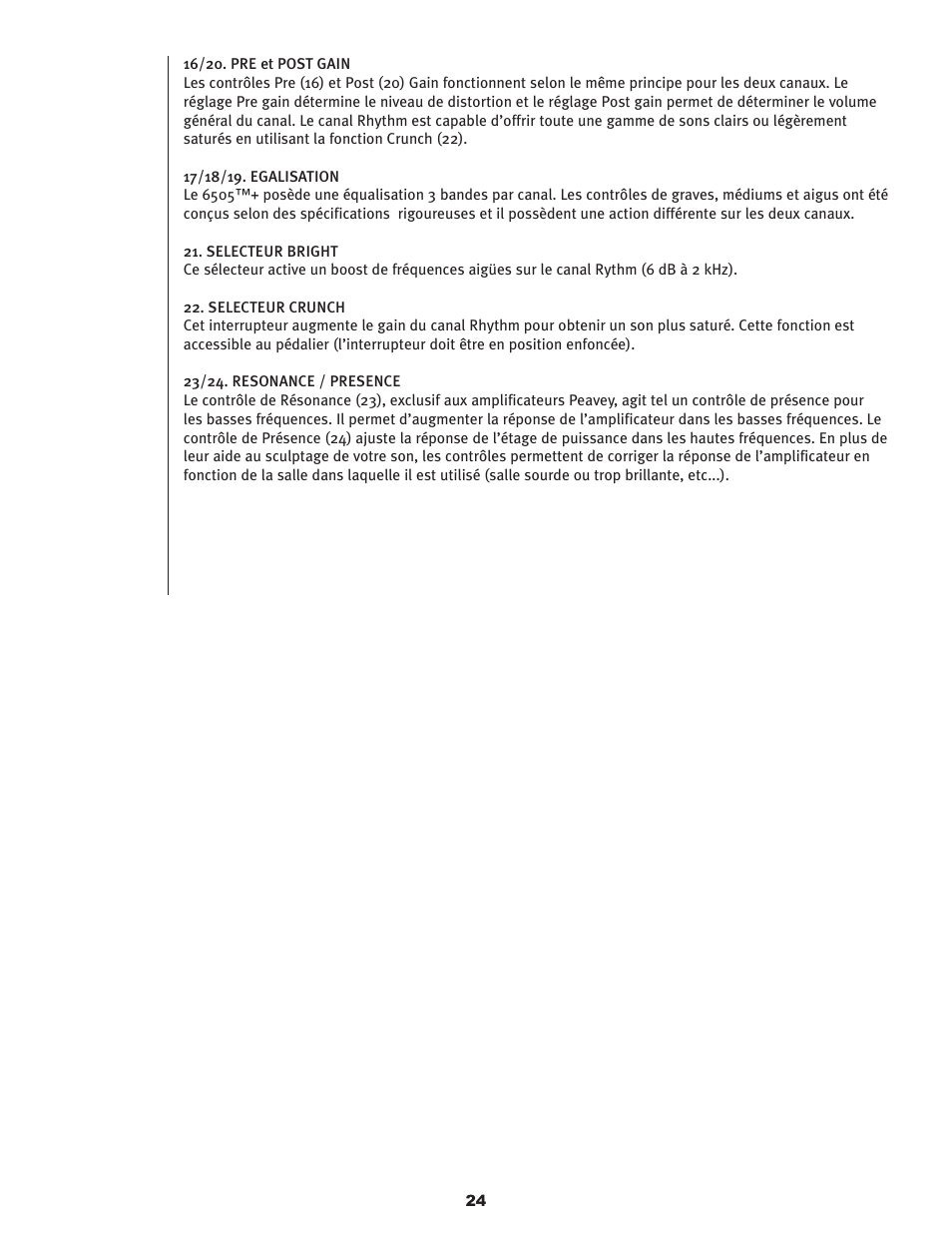 Peavey 6505TM User Manual | Page 24 / 36