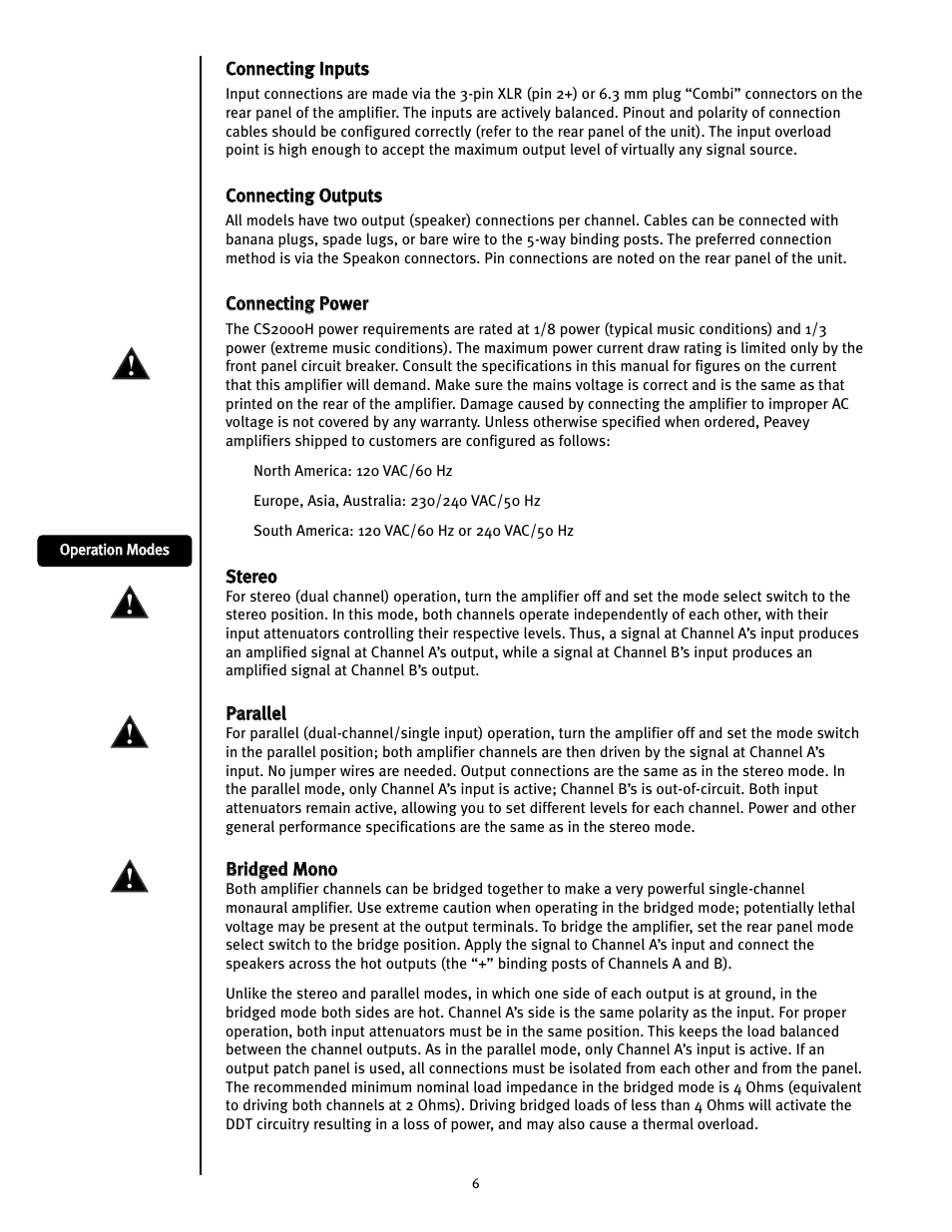 Peavey 12/0280304941 User Manual | Page 6 / 56