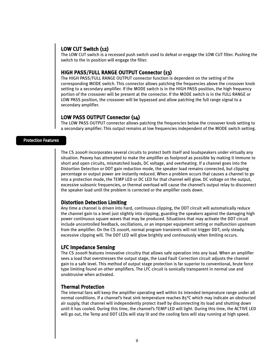 Peavey 12/0280304941 User Manual | Page 9 / 56