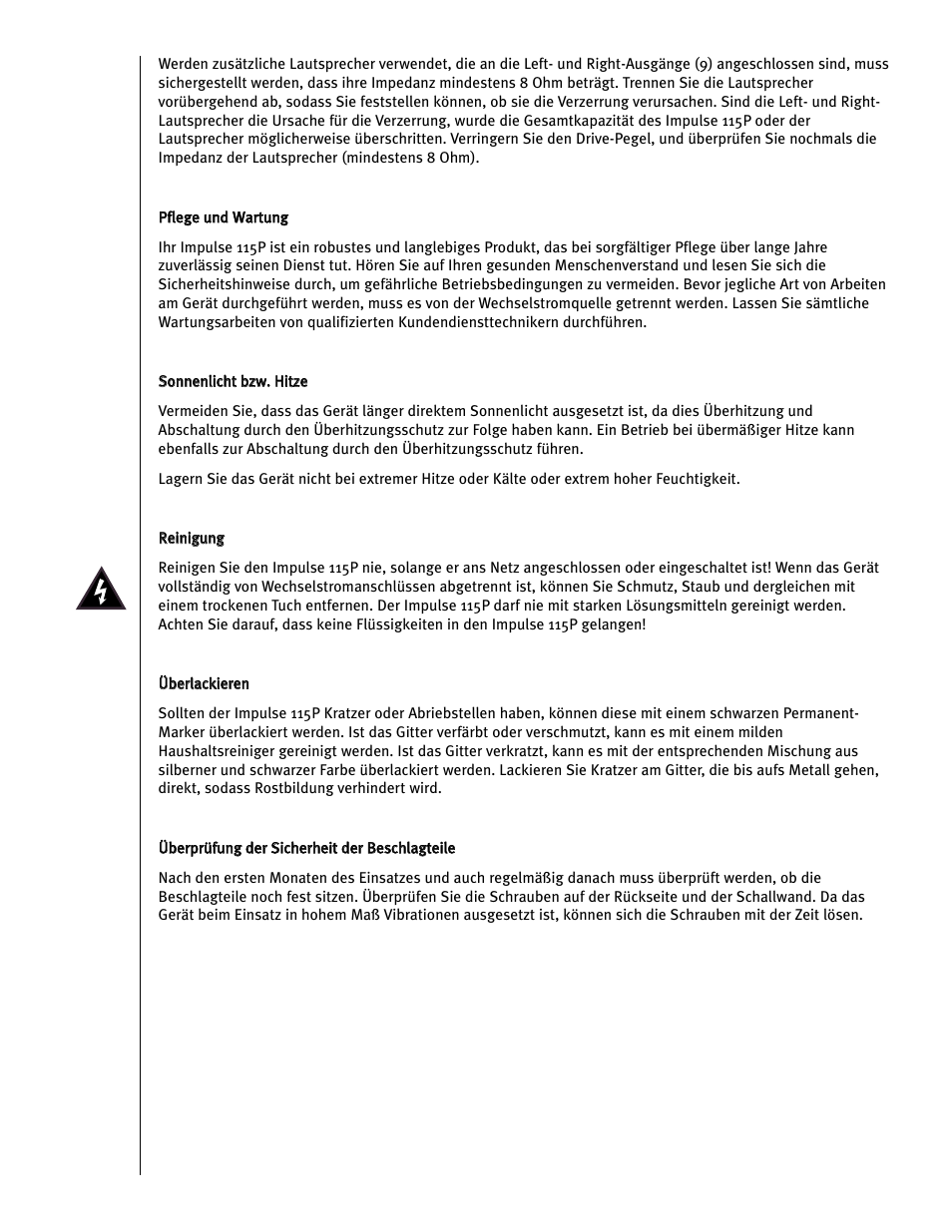 Peavey Impulse 115P User Manual | Page 28 / 52