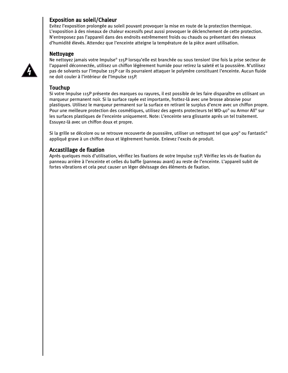 Peavey Impulse 115P User Manual | Page 48 / 52