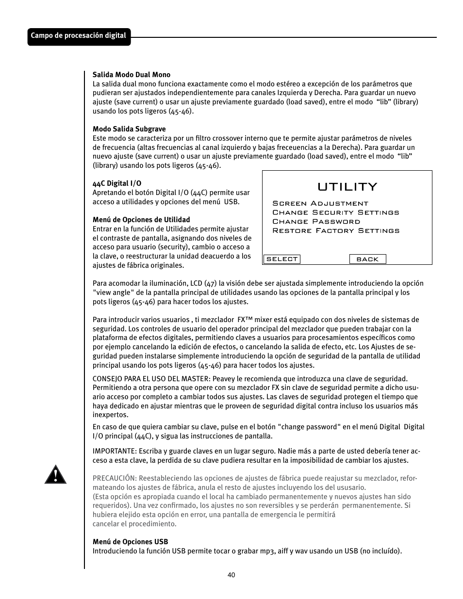 Peavey Mixer User Manual | Page 46 / 92