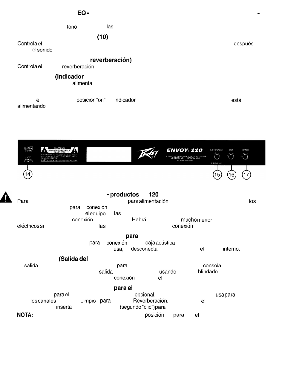 Peavey ENVOY 110 User Manual | Page 9 / 16