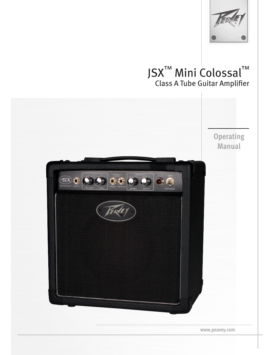 Peavey JSX Mini Colossal User Manual | 12 pages