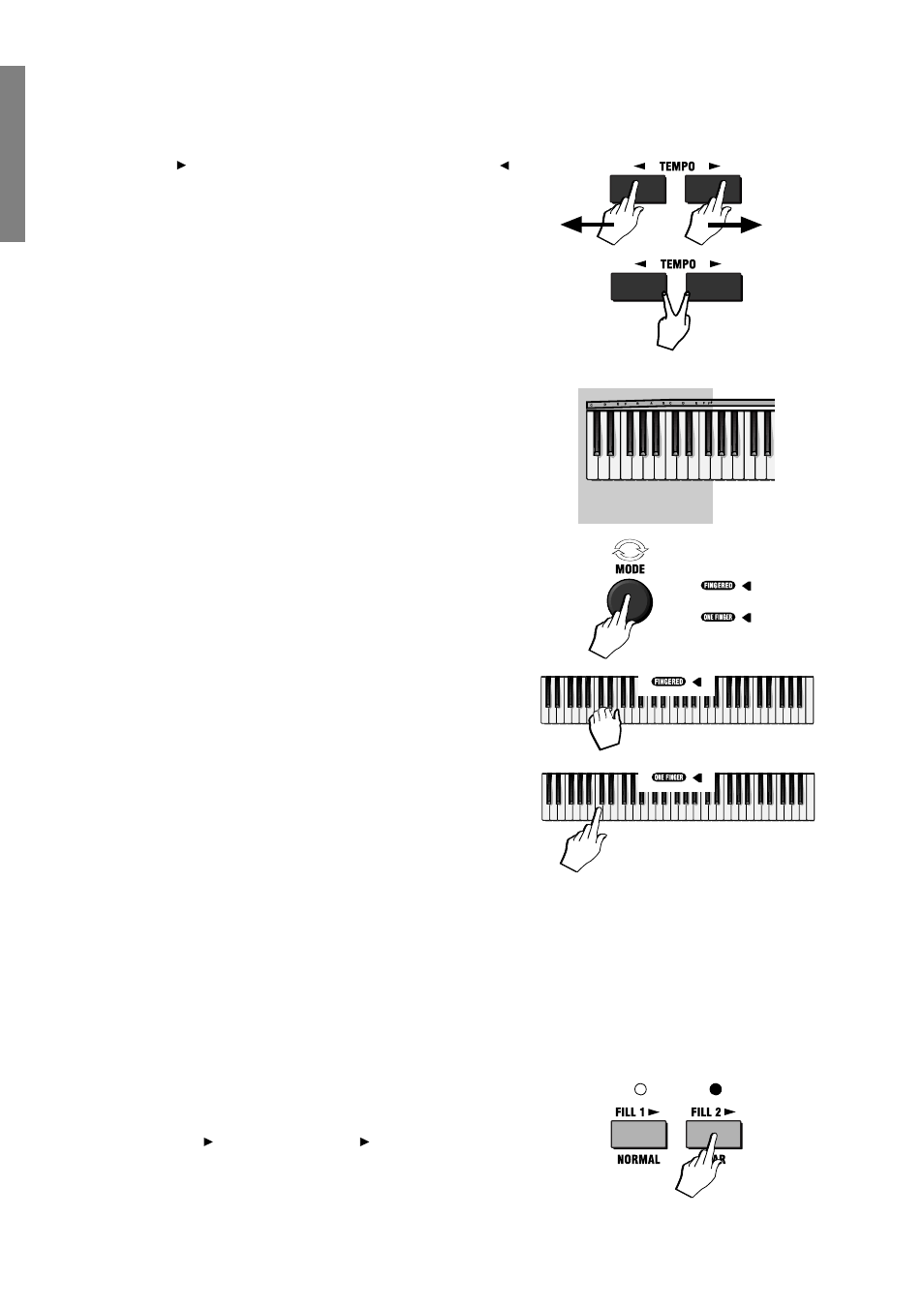 About the chord recognition modes, Using the style auto functions | Peavey GEM 271284 User Manual | Page 16 / 34