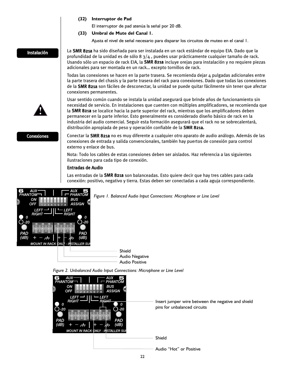 Peavey SMRTM 821a User Manual | Page 22 / 52