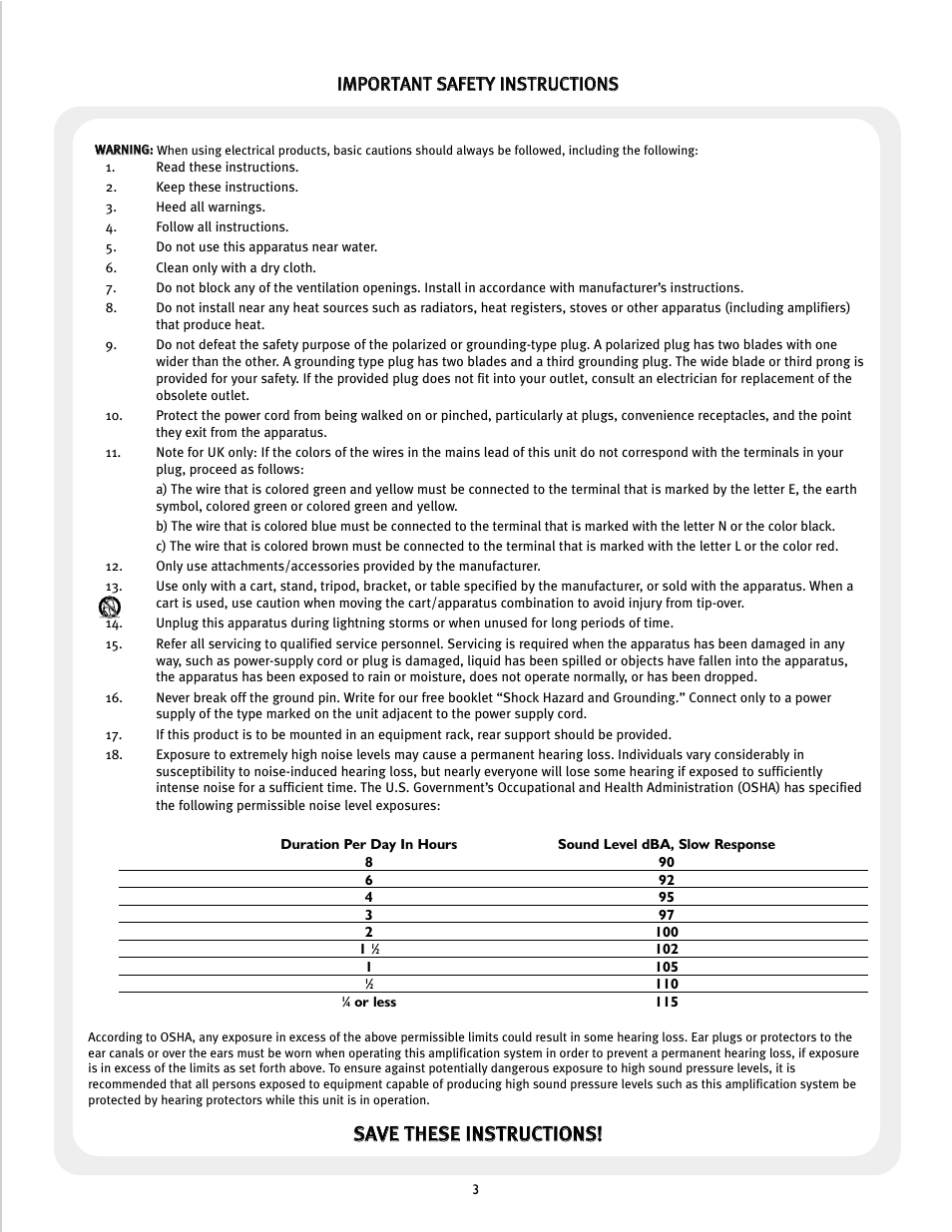 Peavey SMRTM 821a User Manual | Page 3 / 52