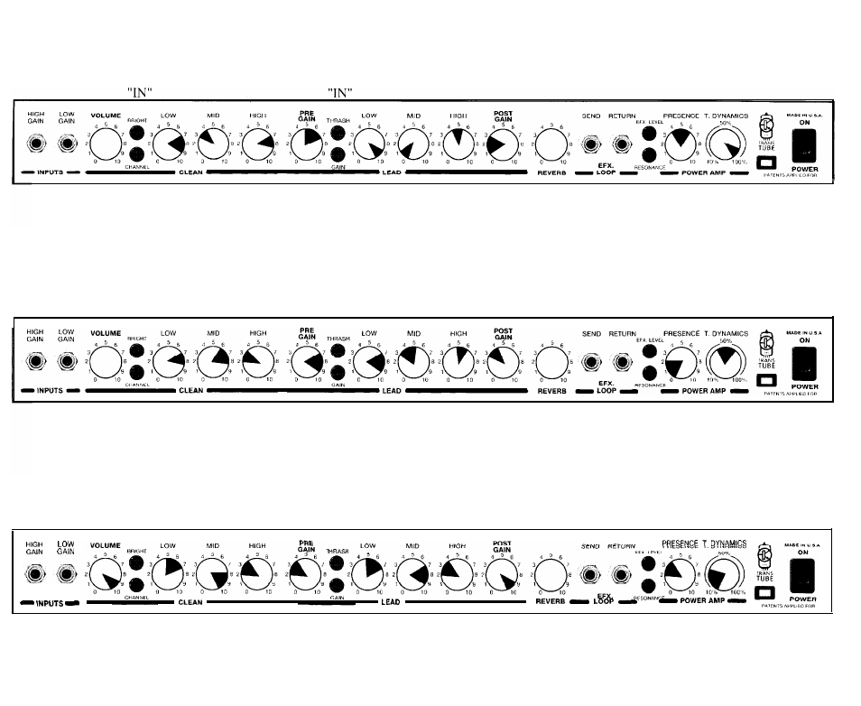 Tone settings, Clean metal, Jazz medium distortion | Clean dirty blues blues | Peavey Bandit 112 User Manual | Page 8 / 20