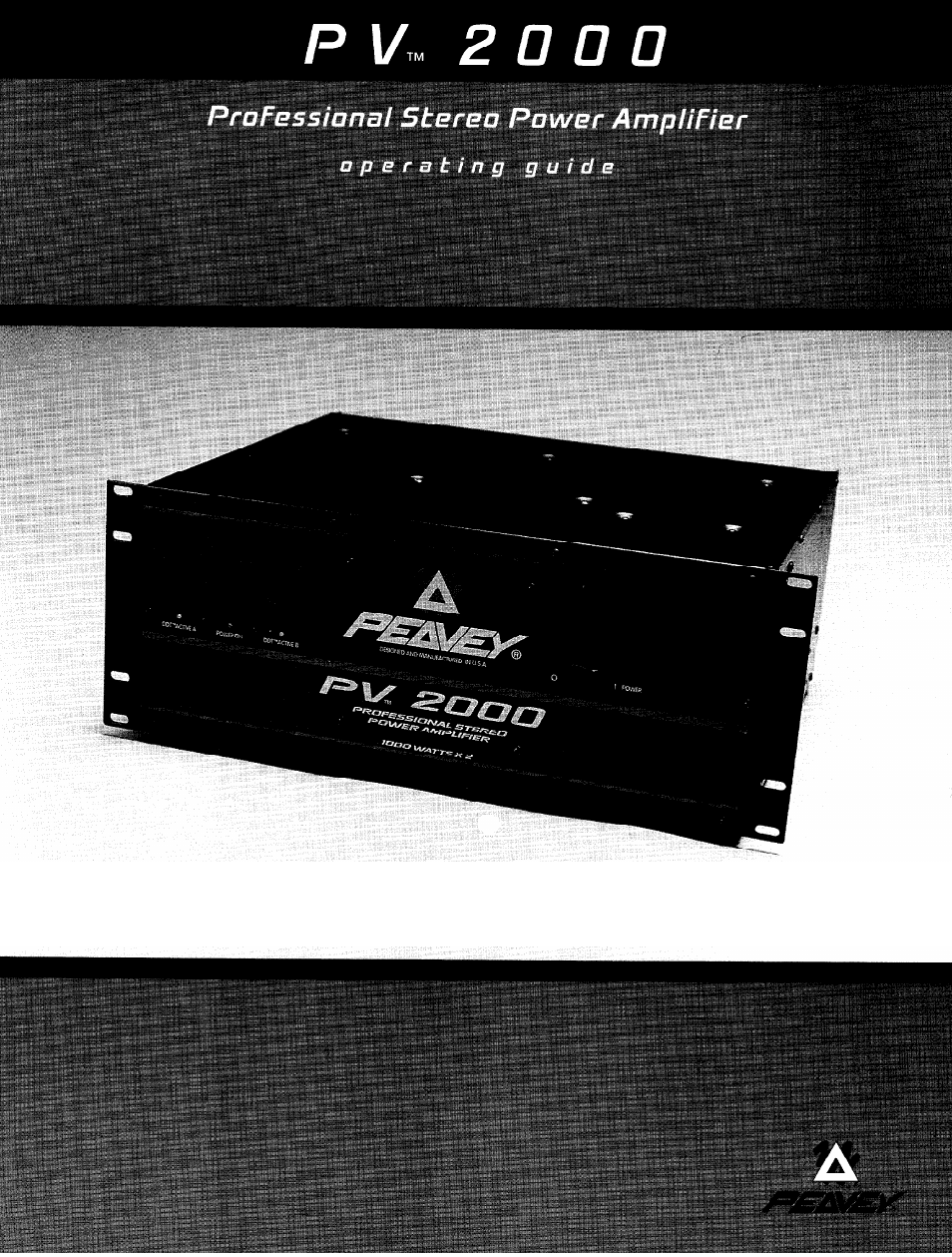 Peavey PV 2000 User Manual | 28 pages