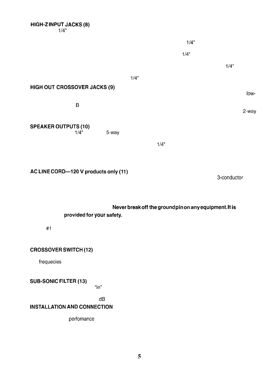 Peavey PV 2000 User Manual | Page 5 / 28