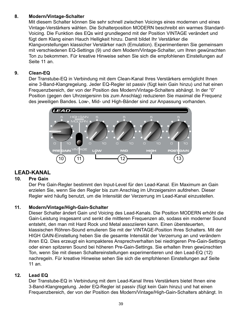 Peavey Studio Pro 112 User Manual | Page 39 / 48