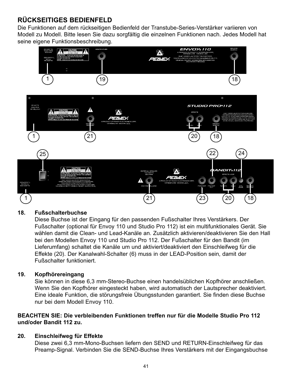 Peavey Studio Pro 112 User Manual | Page 41 / 48