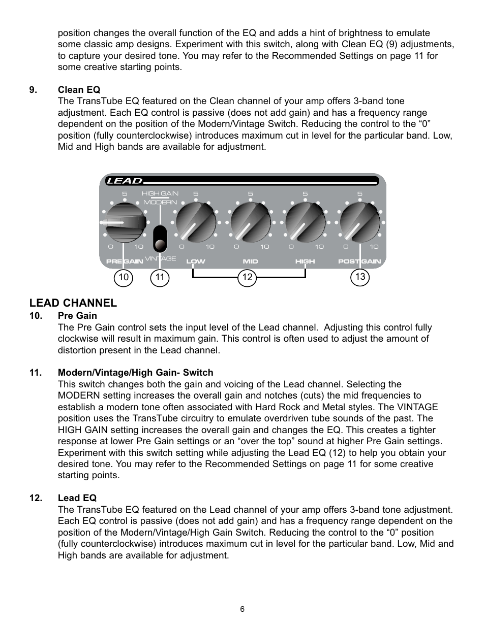 Peavey Studio Pro 112 User Manual | Page 6 / 48