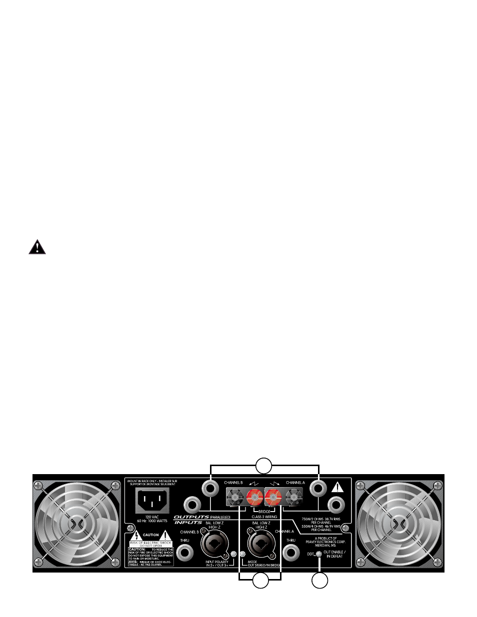 Sorties | Peavey GPS Series User Manual | Page 41 / 72