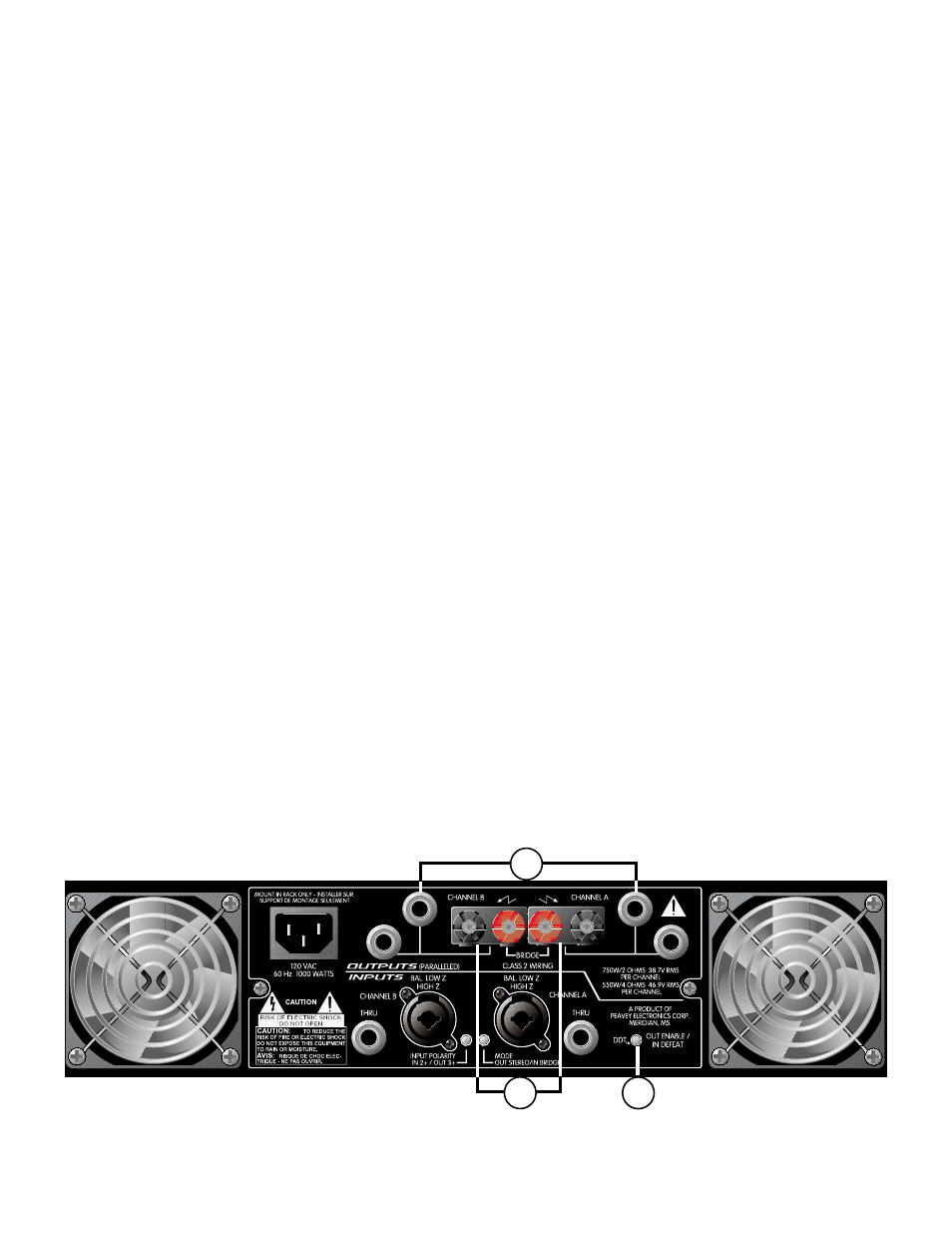 Ausgänge | Peavey GPS Series User Manual | Page 58 / 72