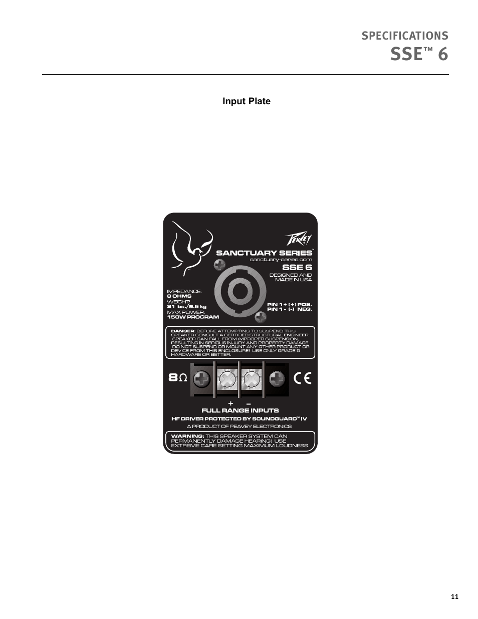 Peavey 6 User Manual | Page 11 / 12