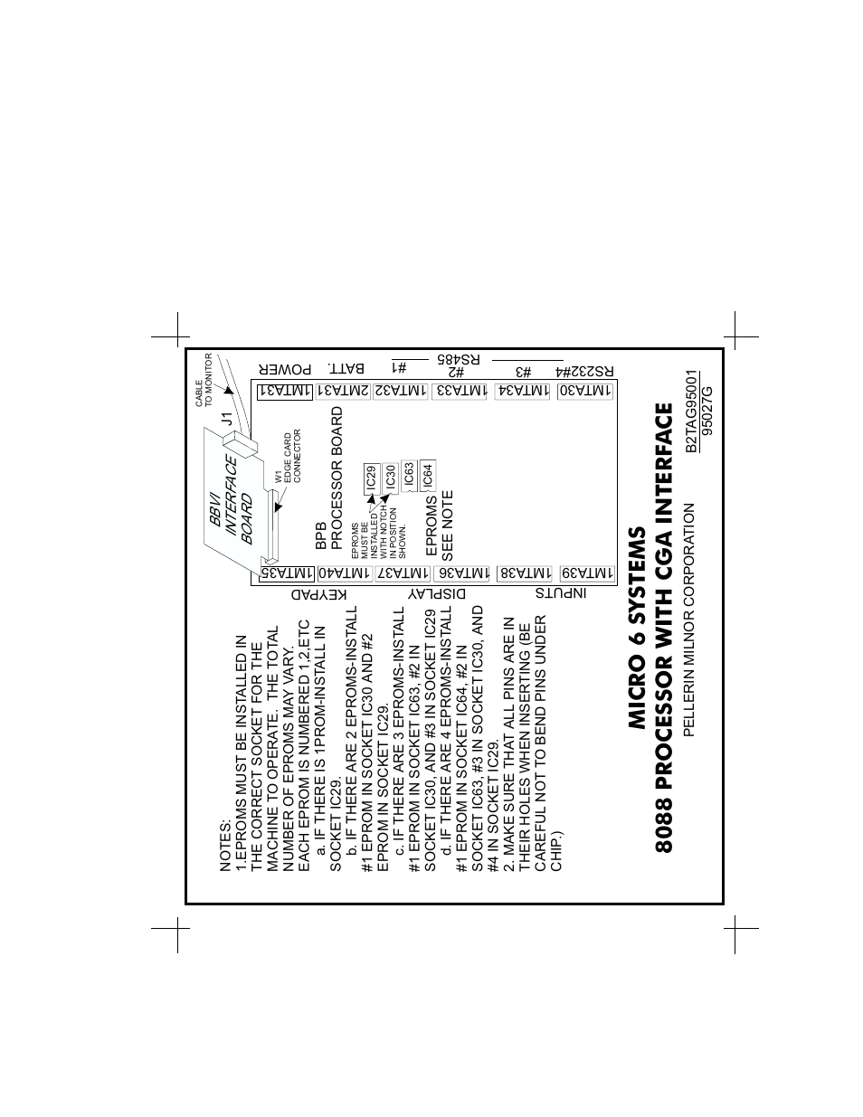 Micro 6 systems 8088 processor with cga interface | Milnor KXMIC00155 User Manual | Page 4 / 4