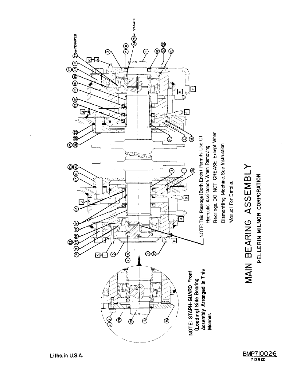Main bearing assembly | Milnor K36 0005R User Manual | Page 11 / 21