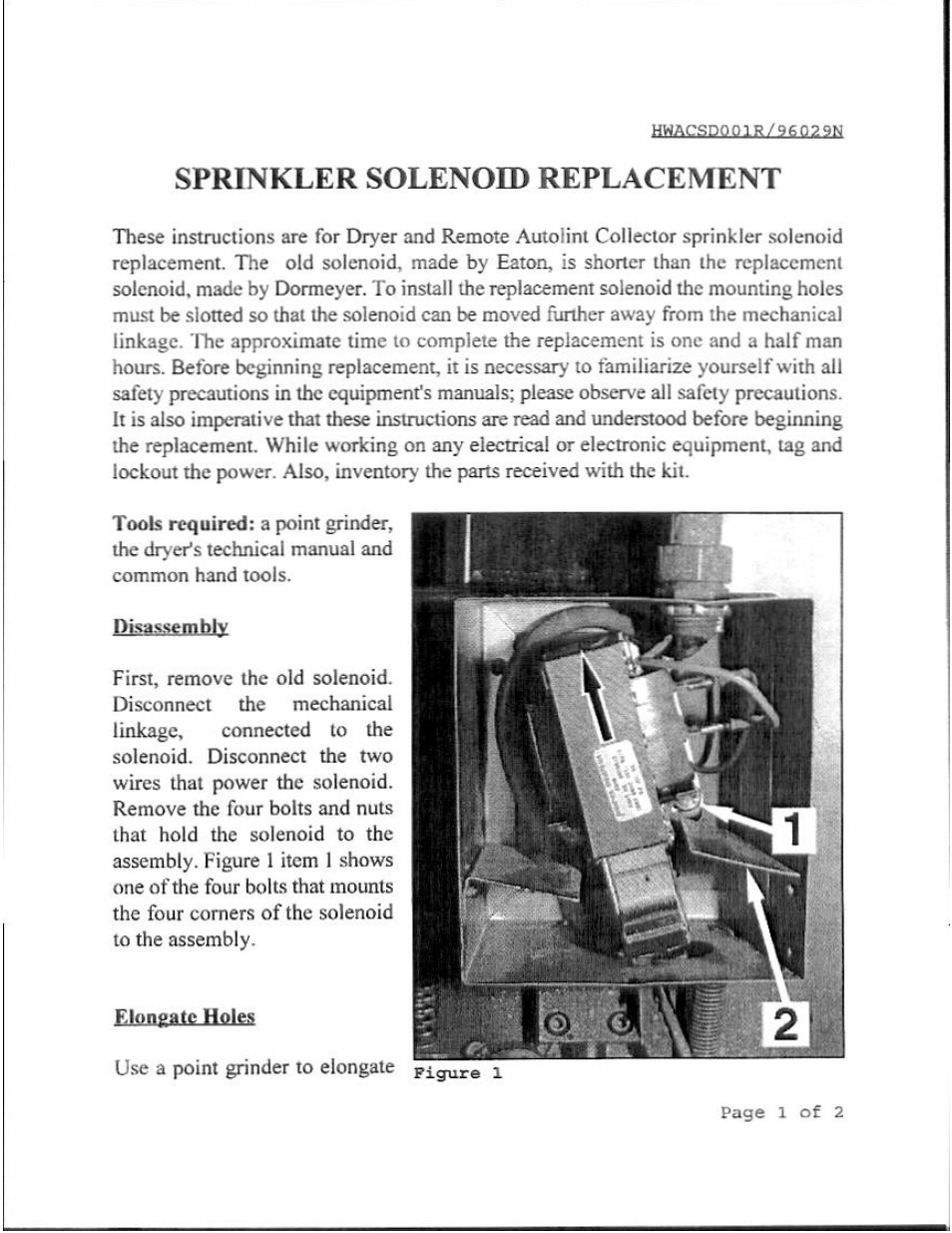 March 31, 2000 (3) | Milnor KWACSD001R User Manual | Page 3 / 9