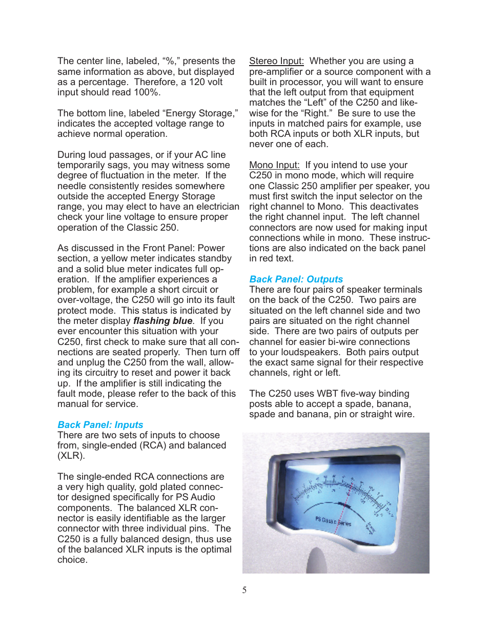 PS Audio C250 User Manual | Page 5 / 8