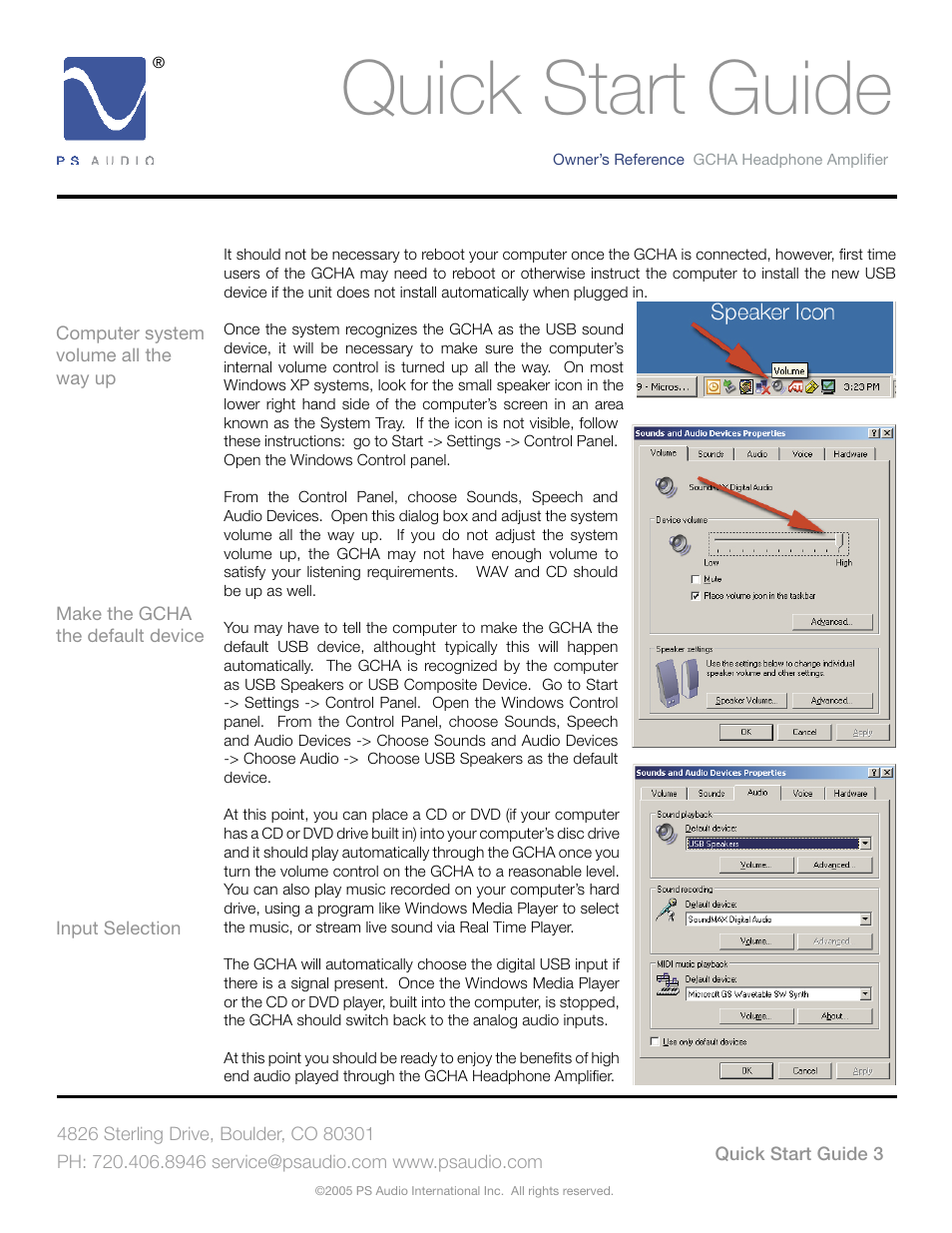 Quick start guide | PS Audio GCHA User Manual | Page 7 / 16