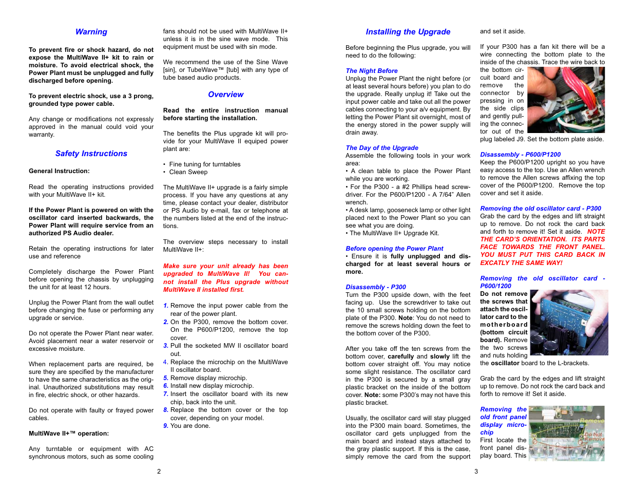 PS Audio P600 User Manual | Page 2 / 5