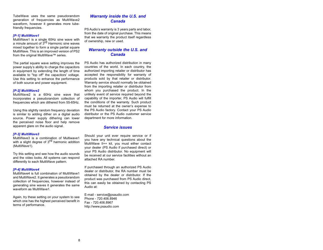 PS Audio P600 User Manual | Page 5 / 5