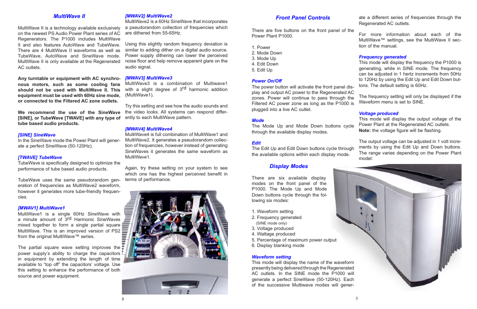 PS Audio P1000 User Manual | Page 5 / 6