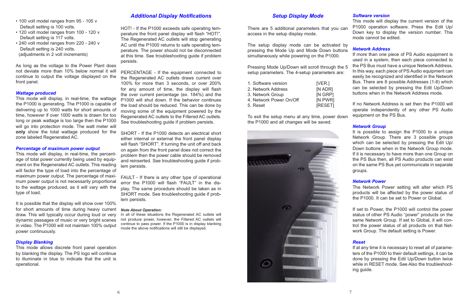 PS Audio P1000 User Manual | Page 6 / 6