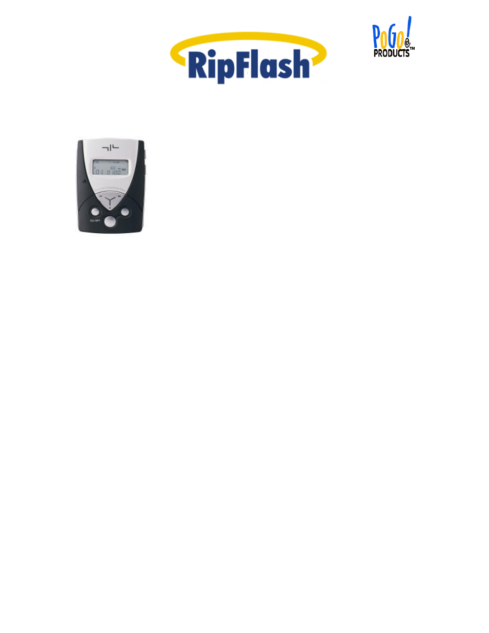 PoGo Products Recordable MP3 Player User Manual | 13 pages