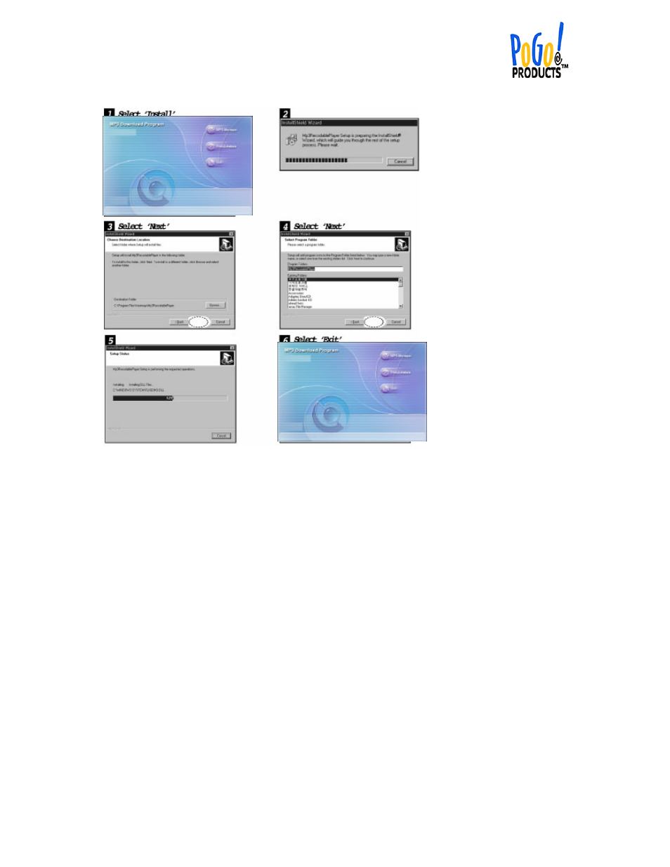 How to use the mp3 manager program | PoGo Products Recordable MP3 Player User Manual | Page 4 / 13