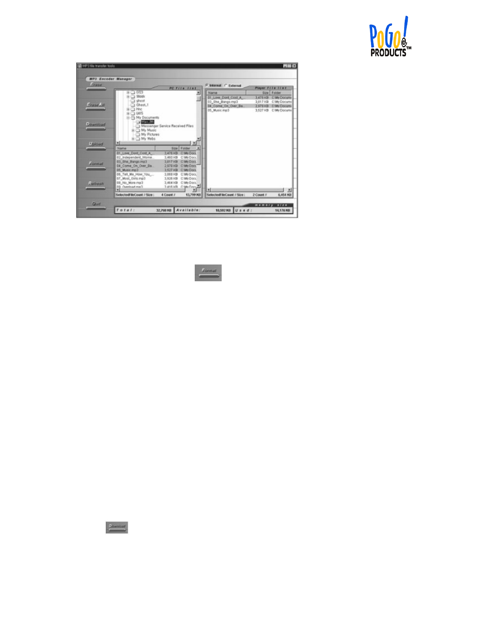 PoGo Products Recordable MP3 Player User Manual | Page 5 / 13