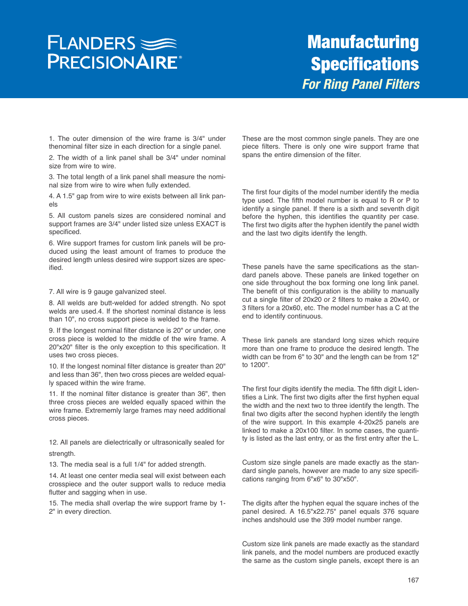 Precisionaire Rings Panels Filter ST55R-2020 User Manual | 4 pages