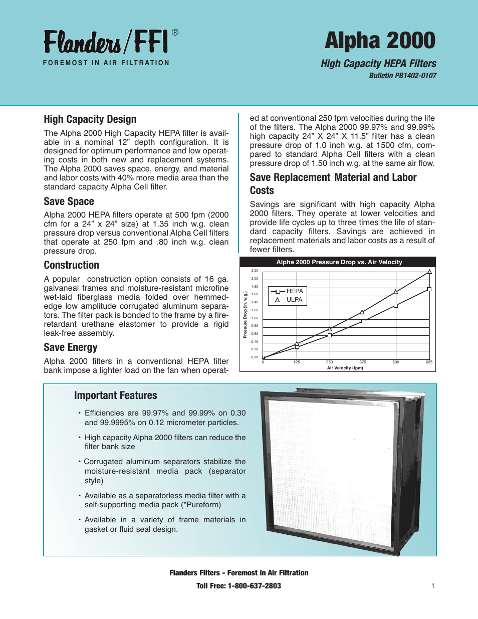 Precisionaire Alpha 2000 User Manual | 4 pages