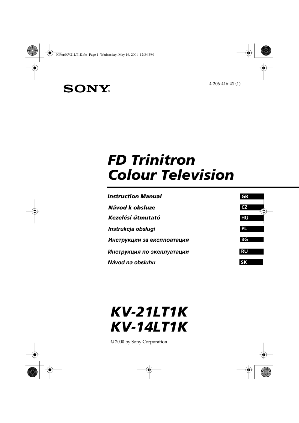 Sony KV-21LT1K User Manual | 128 pages