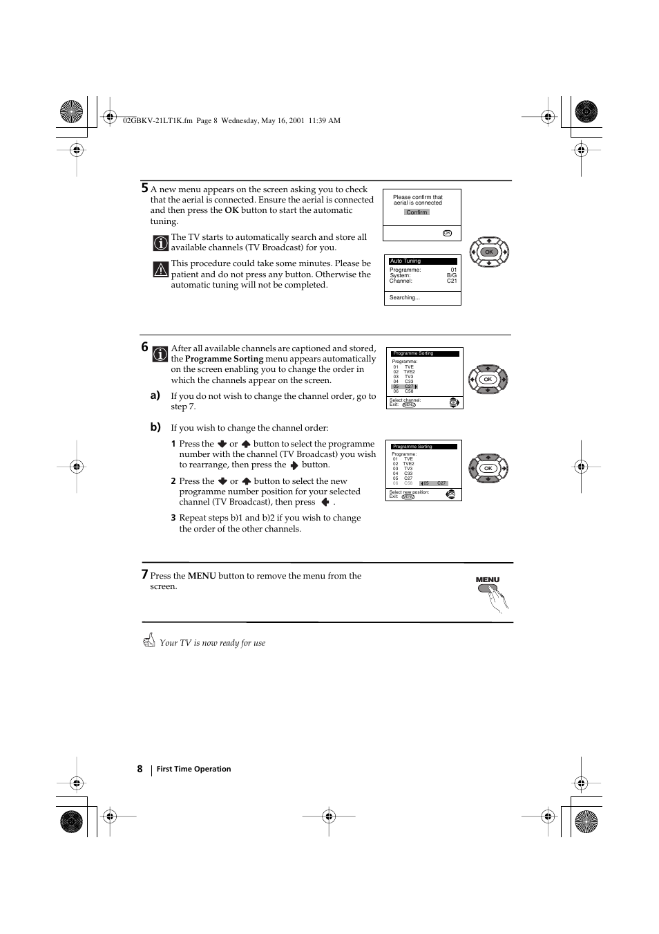 Sony KV-21LT1K User Manual | Page 8 / 128