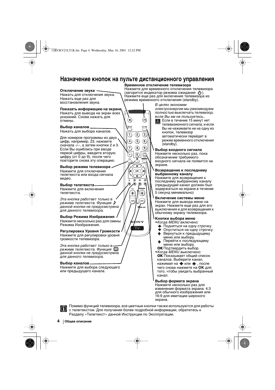 Sony KV-21LT1K User Manual | Page 94 / 128