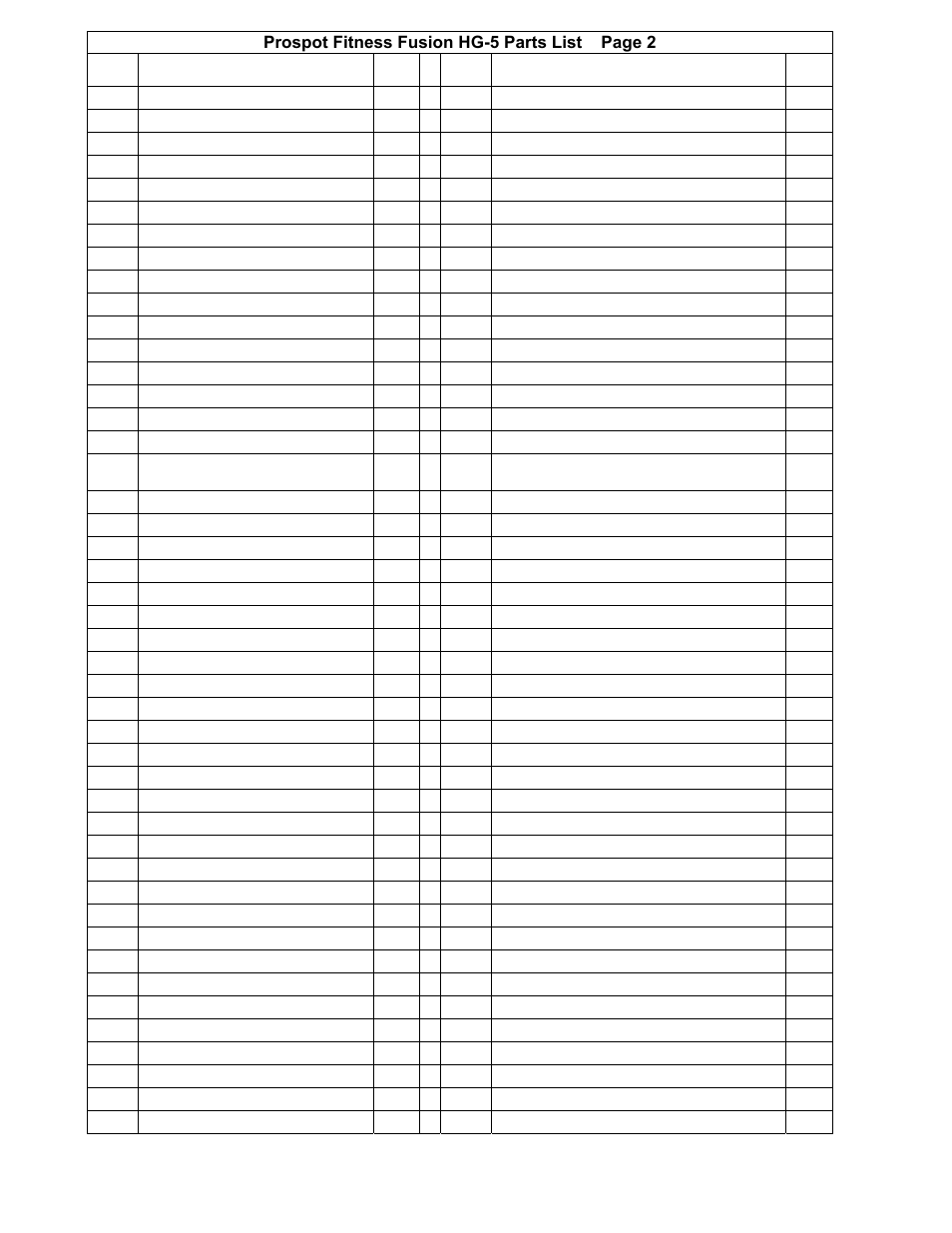ProSpot Fitness FUSION HG-5 User Manual | Page 25 / 29