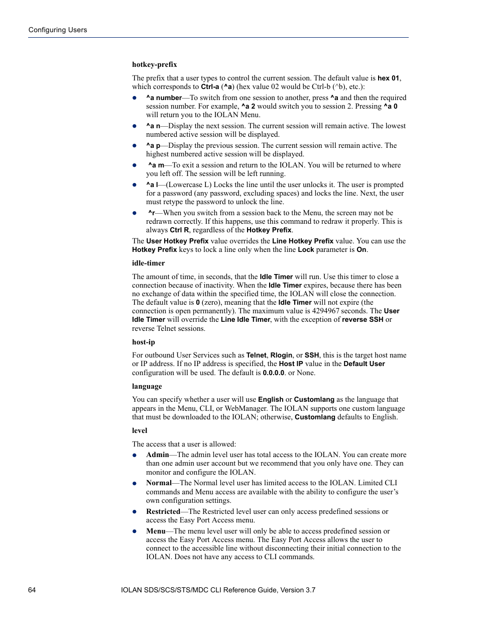 Perle Systems IOLAN SDS User Manual | Page 64 / 162
