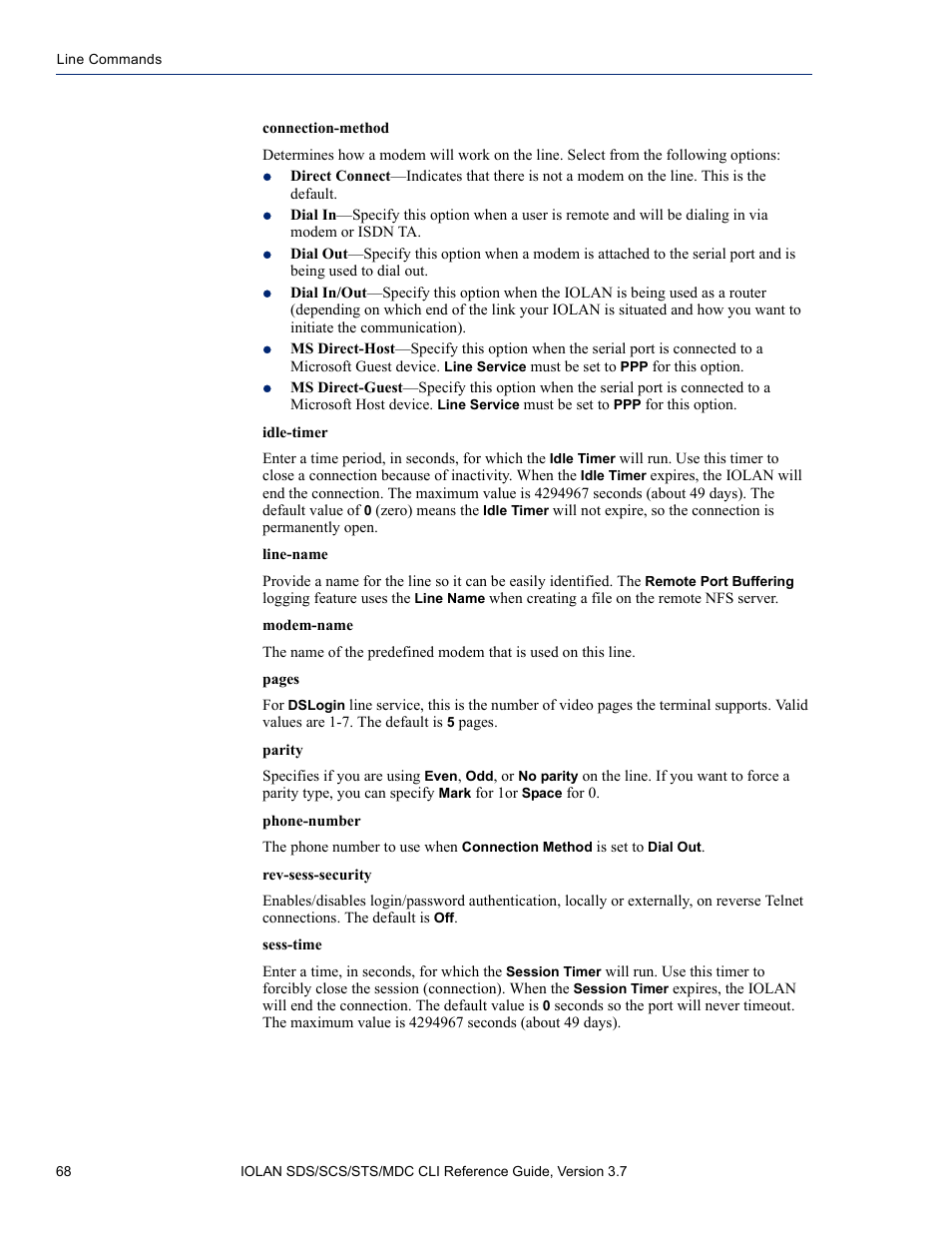 Perle Systems IOLAN SDS User Manual | Page 68 / 162