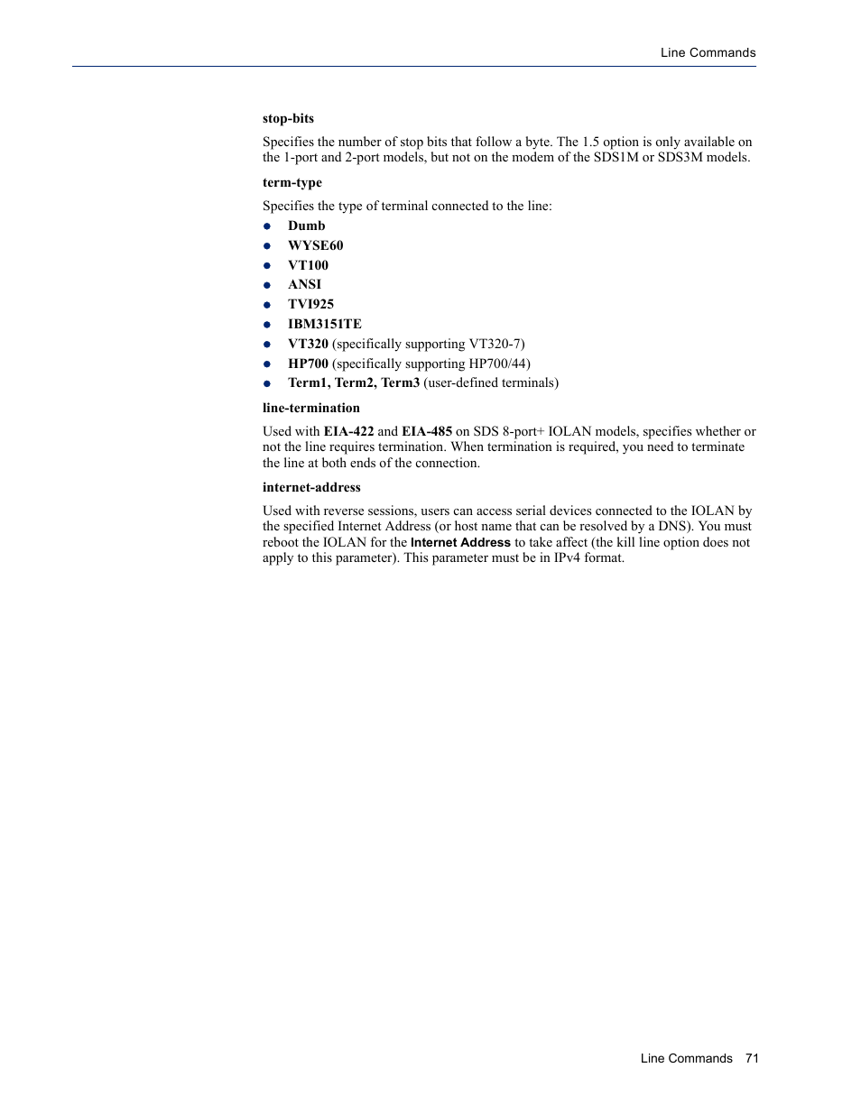 Perle Systems IOLAN SDS User Manual | Page 71 / 162